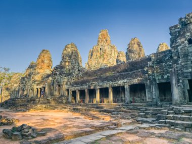 Gündüz Bayon Nakhon Tapınağı Thom, Angkor, Siem Reap, Kamboçya