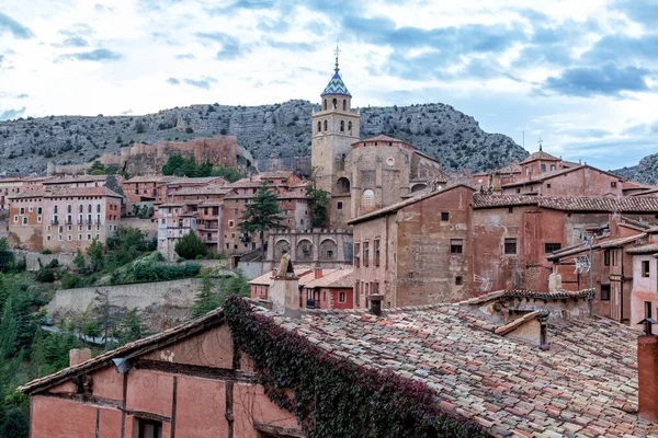 Альбаррасин Средневековая Деревня Теруэле Арагон Испания — стоковое фото