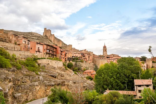 Kilátás Albarracin Város Teruel Spanyolország Stock Kép