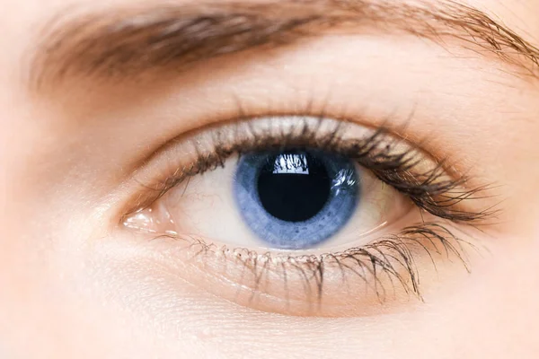 Крупный План Голубого Глаза — стоковое фото