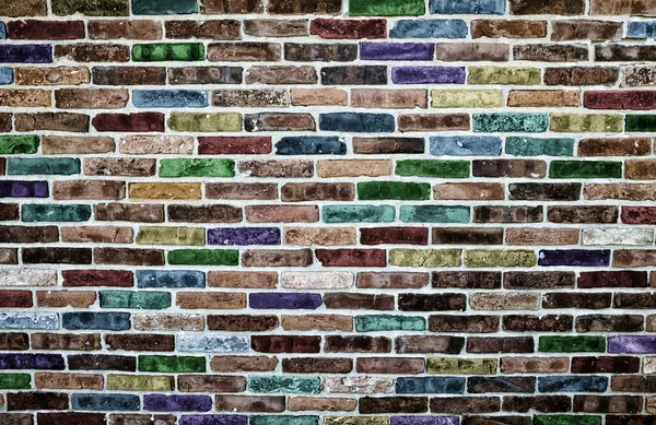 Colorful brick wall pattern for a background