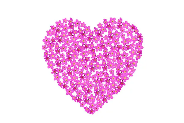 Розовые Цветы Форме Сердца Лицензионные Стоковые Изображения