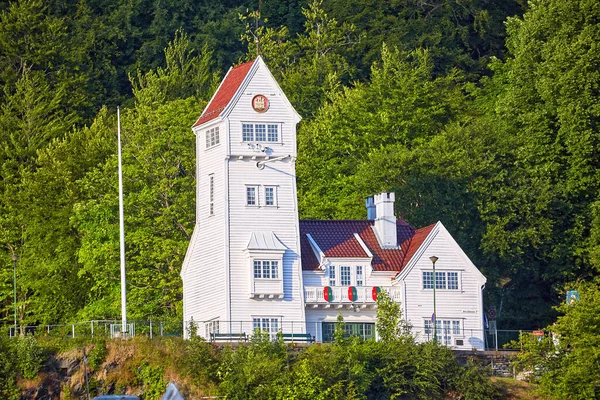 Construcción Skansens Bataljon Skanseguttenes Forening Una Antigua Estación Bomberos Bergen —  Fotos de Stock