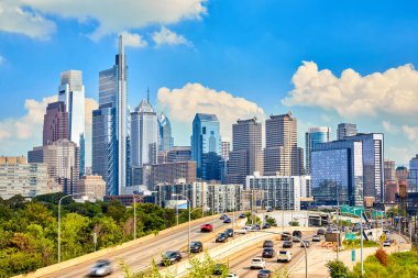 Philadelphia şehir cityscape, Amerika Birleşik Devletleri