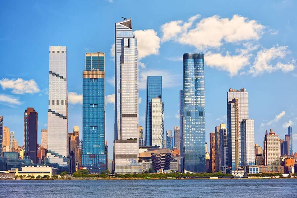 Midtown Manhattan Hudson Yards Felhőkarcolók Hudson Folyó Felett New York — Stock Fotó