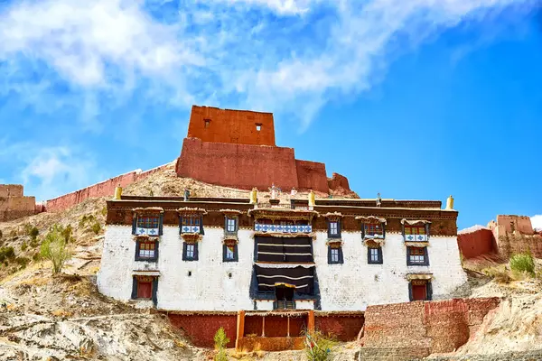 Tibetanska Klostret Pelkhor Chode Eller Palcho Gyantse Tibet Royaltyfria Stockfoton