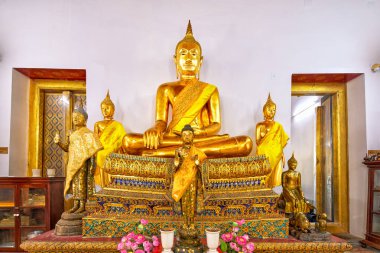 Wat Pho tapınağında oturan Buda, Bangkok, Tayland