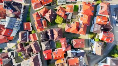 Eski Bergen 'in çatıları, hava aracı atışları, Norveç