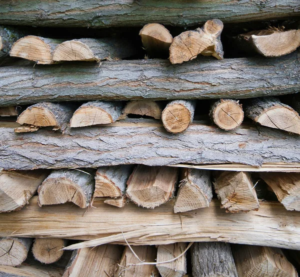 Large Pile Chopwood Heating Imágenes de stock libres de derechos