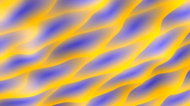 Canlandırılmış Sıcak Renk Paletinde Parlak Dalga Desenleri