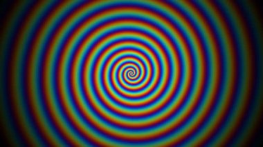 Sallanan Çemberler Efektiyle Renkli Spiral Hareketi