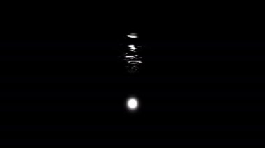 Sun or Moon Reflecting on Surface Ripples of Ocean Calm Romantic Mask