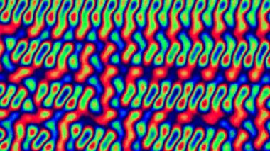 Renkli Soyut Şekillerin Canlı Çarpık Desenleri