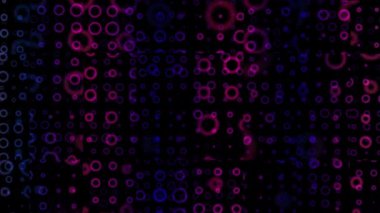 Yüzen, hafif bir hareket ve renk paleti ile parlayan daireler içeren sakin bir animasyon arka plan, doku ve çeşitli medya bağlamları için uygun.