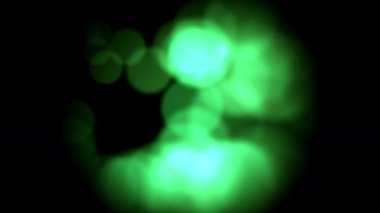 Dinamik Yeşil Tarama Işıkları Karanlık Arkaplan Üzerinde