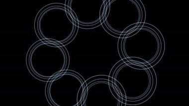 Soyut Mavi Desenlerdeki Zarif Dairesel Hareket