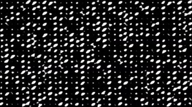 Siyah ve Beyaz desenlerdeki Soyut Damlaların Dinamik Hareketi