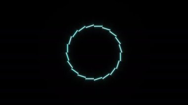 Hareketteki Dinamik Neon Çokgen Işık Örnekleri