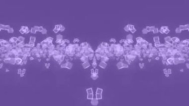 Harmonik Geometrik Şekiller Izgara Desenine Yansıtılıyor