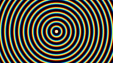 Renkli Anaglyph Efektiyle Düzgünce Büyüyen Yüzükler