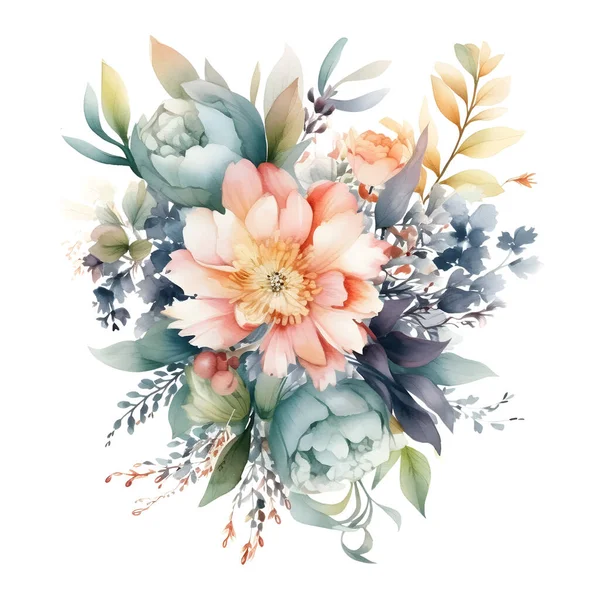 กองดอกไม สวยงาม — ภาพเวกเตอร์สต็อก