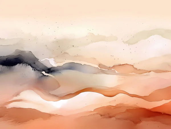 水彩ベクトルブラウン抽象的背景 — ストックベクタ