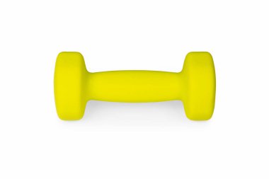 çimen yeşili, küçük halterler beyaz üzerine izole edilmiş.