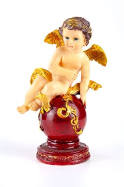 Melek ve meleğin minyatür heykelciği. Dini bayramları süslemek için.