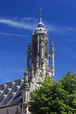 Hollanda, Middelburg Belediye Binası Arka planda Mavi Gökyüzü