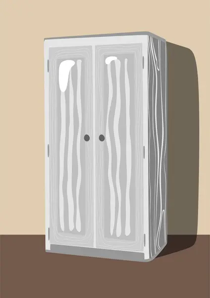 ウォードローブ ワードローブの漫画手描きイラスト インテリア家具 — ストック写真