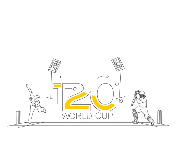 T20 Cricket Mesterskab Plakat Skabelon Brochure Dekoreret Flyer Banner Design – Stock-vektor