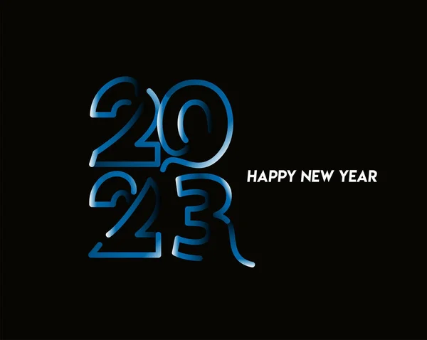 2023 Happy New Year Typography Design Patter Векторная Иллюстрация — стоковый вектор