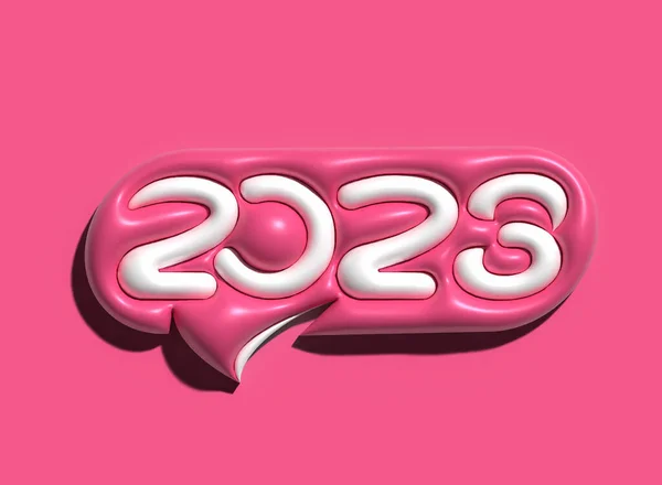 2023 Boldog Évet Szövegtipográfia Design Element — Stock Fotó