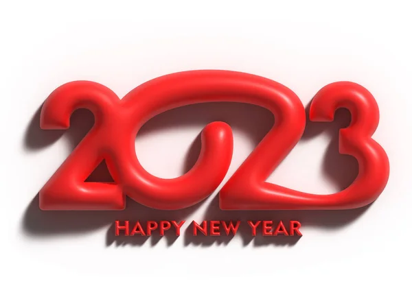 2023新年快乐3D文字字体设计元素 — 图库照片