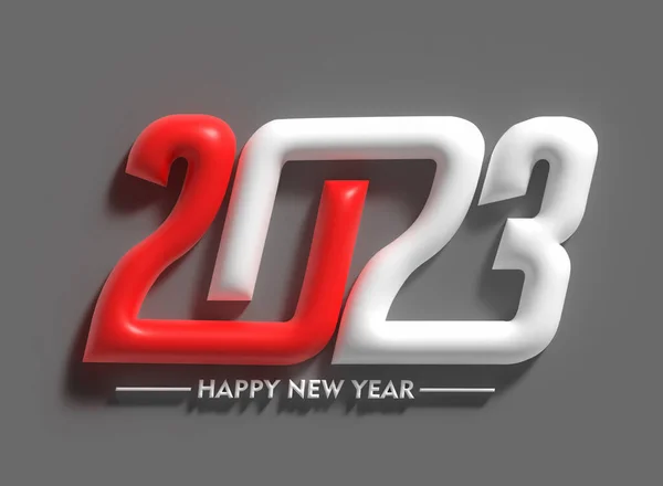 2023 Happy New Year Text Typography Design Element — Stock Photo, Image