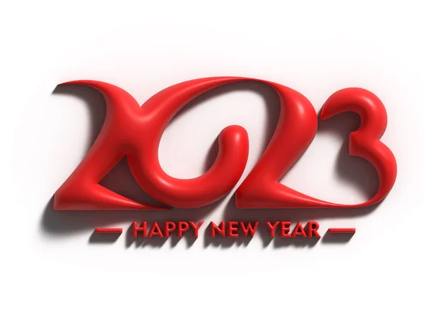 2023 Szczęśliwego Nowego Roku Tekst Typografia Design Element — Zdjęcie stockowe