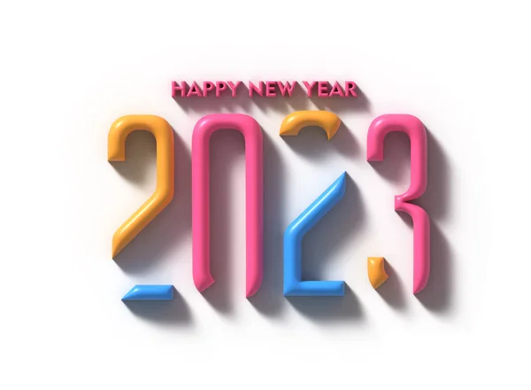 2023 Щасливий Новий Рік Текст Типографія Дизайн Елемент — стокове фото