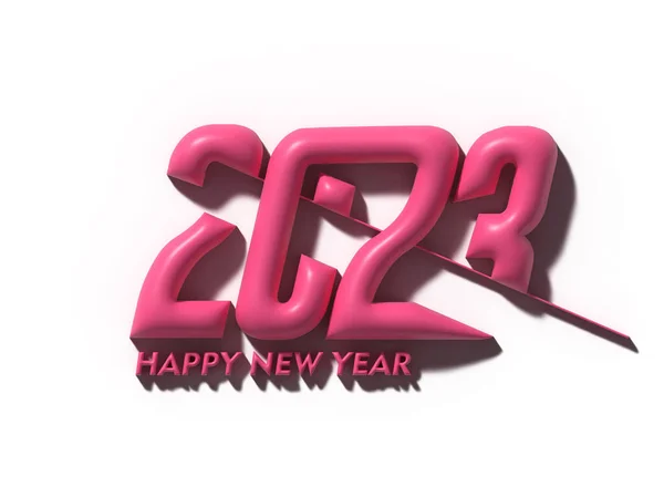 2023 Gelukkig Nieuwjaar Tekst Typografie Ontwerp Element — Stockfoto
