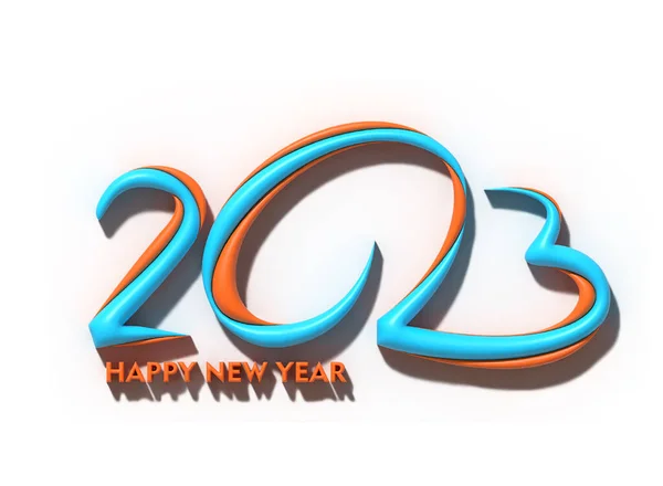 2023 Gelukkig Nieuwjaar Tekst Typografie Ontwerp Element — Stockfoto