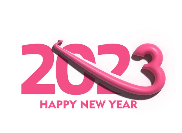 2023 Happy New Year Text Typography Design Element — Stock Photo, Image