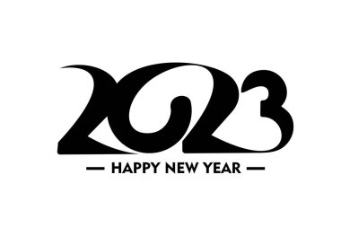 2023 Mutlu Yıllar Yazı Tipi Tasarım Eleman broşürü, afiş tasarımı.