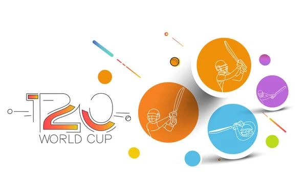 T20 Copa Del Mundo Cricket Cartel Del Campeonato Volante Plantilla — Archivo Imágenes Vectoriales