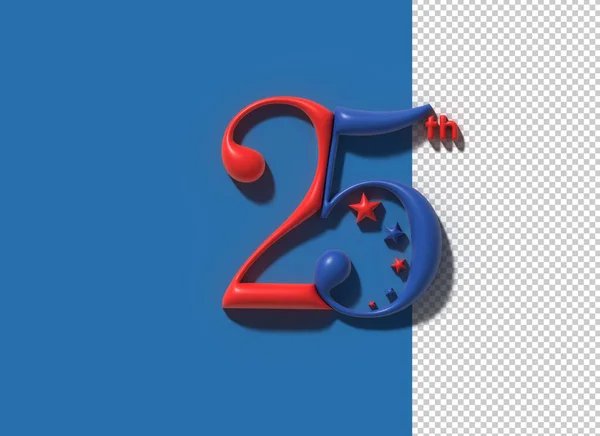 25番3Dイラストデザイン — ストック写真