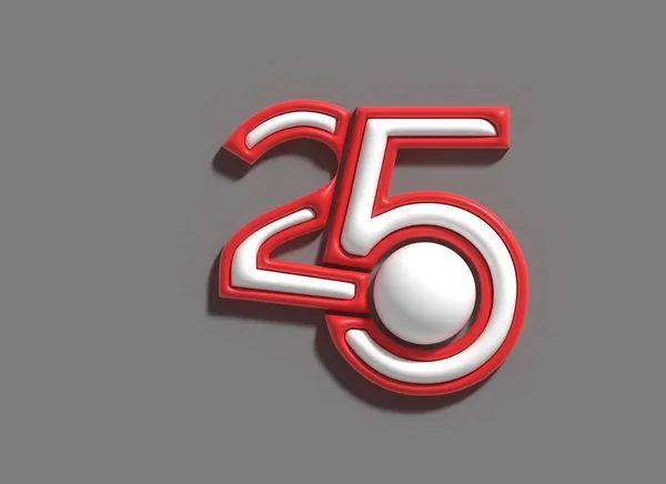 Twenty Five Number Illustration Design — Stock Photo, Image