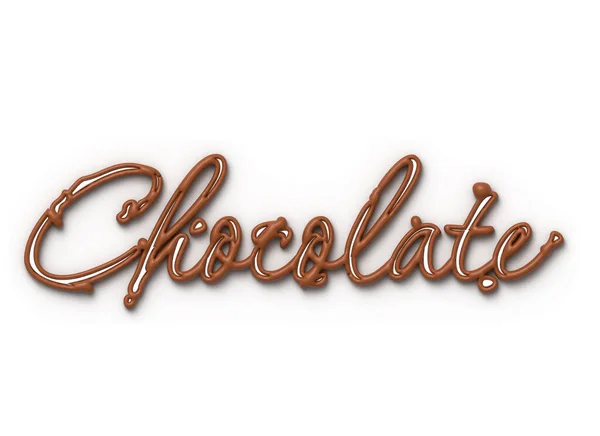 Chocolate Lettering Typographical Illustration Design — Stock Photo, Image