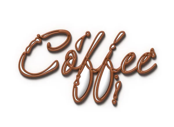 Coffee Lettering Typografische Illustration Design — Stockfoto