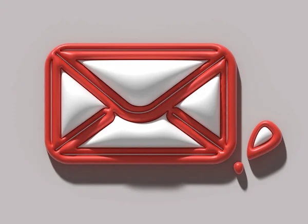 Email Ícone Ilustração Design — Fotografia de Stock