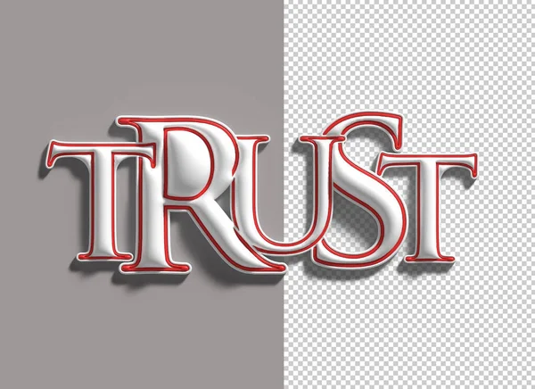 Trust Lettering Typographical Illustration Design — стоковое фото