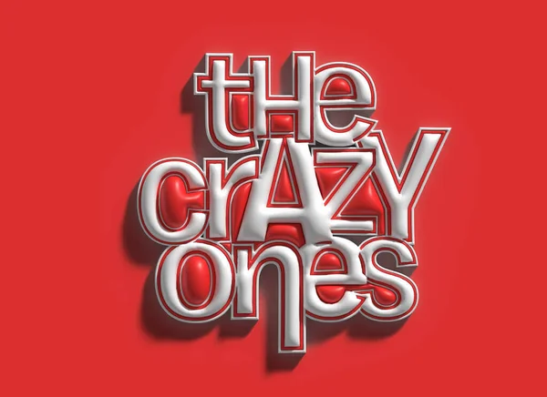 Crazy Ones Lettering Typographical Illüstrasyon Tasarımı — Stok fotoğraf
