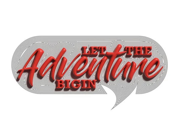 Let Adventure Bigin Calligraphic Design — 스톡 사진